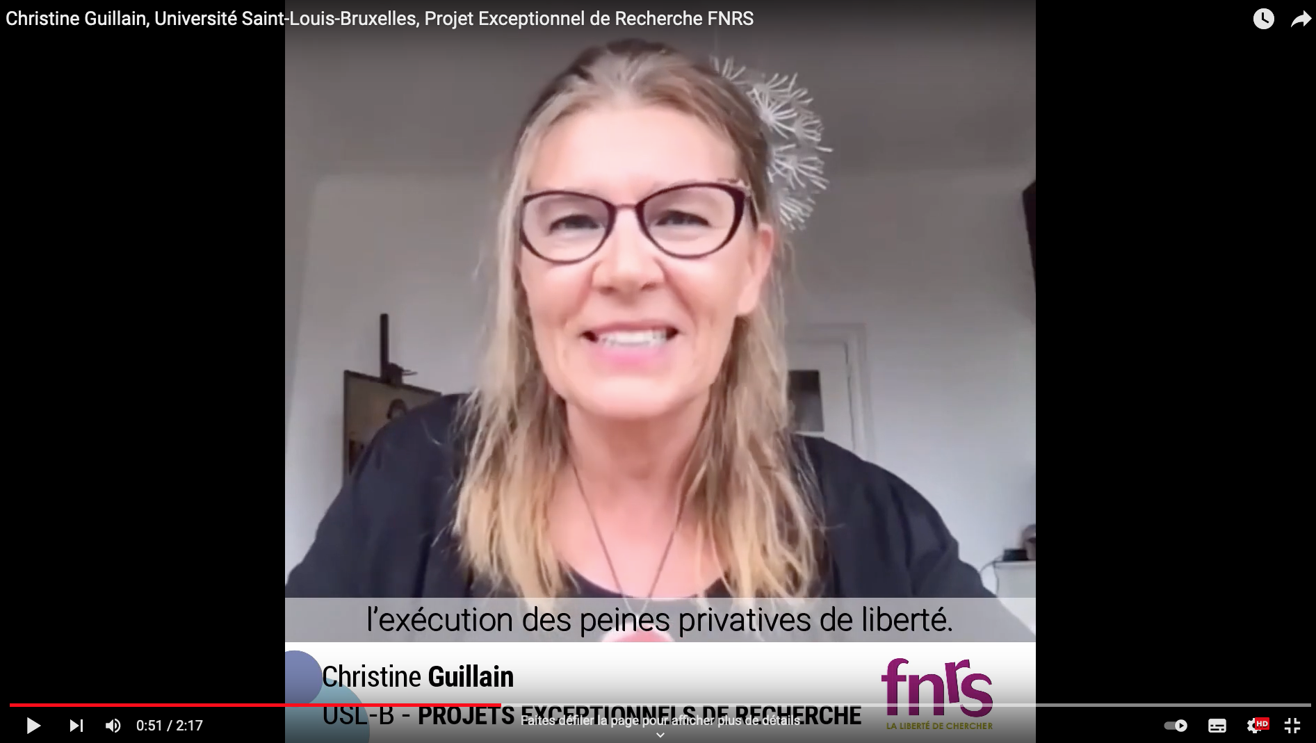 Interview de Christine Guillain sur le Projet Exceptionnel de Recherche PER (F.R.S.-FNRS) « Covid19 et mesures (para)pénales »
